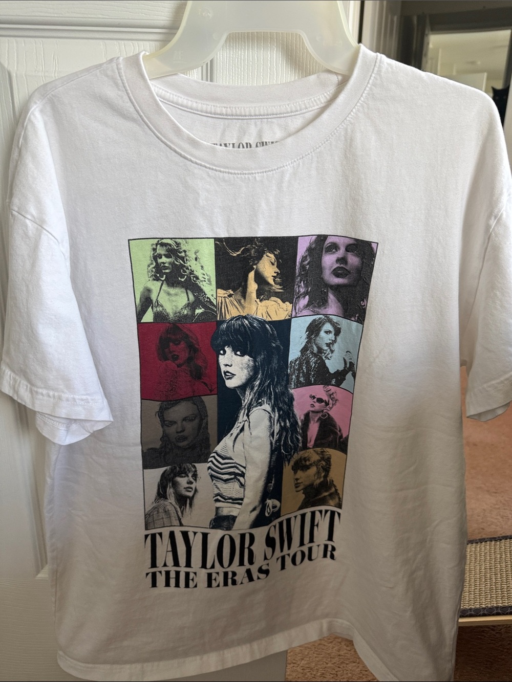 Taylor Swift White Multi-Color Photo Collage Tee